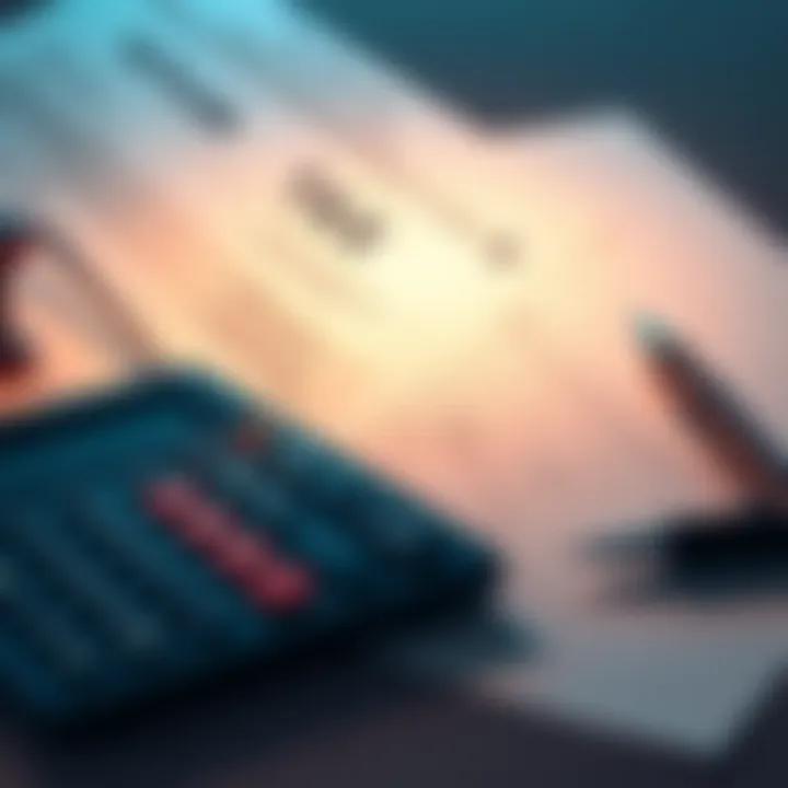 A collection of tax documents including Form 8949 and Form 1099-DA with a calculator and pen on a desk