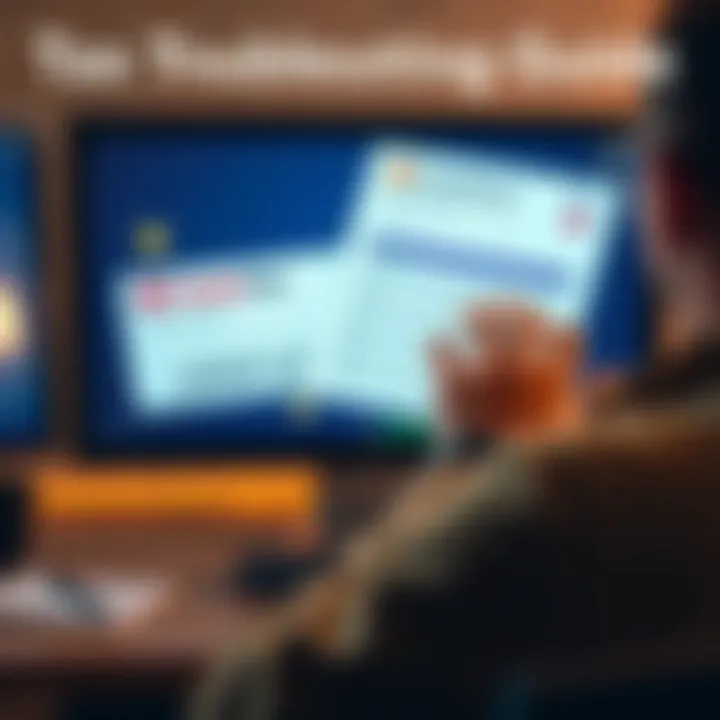 Tax Troubleshooting Guide A person looking at a computer screen showing Coinbase 1099-DA and TurboTax forms with a confused expression