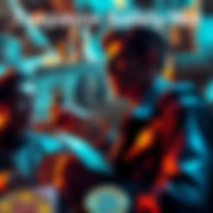 A visual representation of taxpayers contemplating their role in stabilizing the struggling cryptocurrency market, with dollar bills and digital coins in the background.