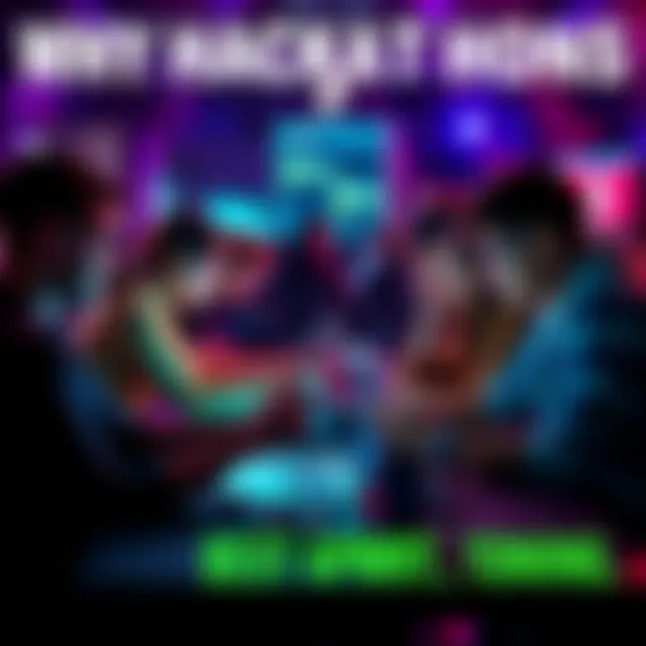 Group of people working together on laptops during a hackathon, brainstorming ideas and coding.