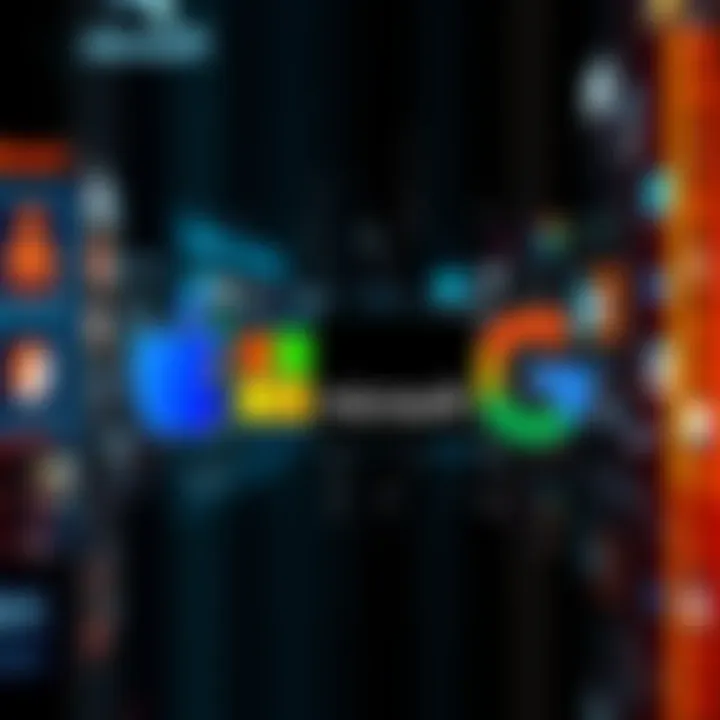 Tech Giants 2026 A collage of logos for Apple, Amazon, Microsoft, and Google, representing their status in the tech industry in 2026.