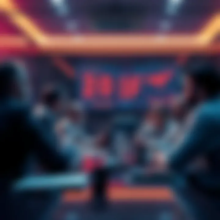 A group of tech billionaires discussing cryptocurrency's impact on democracy in a conference room.