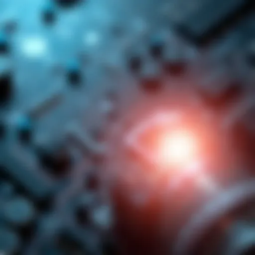 A bright lightbulb symbolizing groundbreaking tech innovation, surrounded by a circuit board, representing change and advancement in the industry.