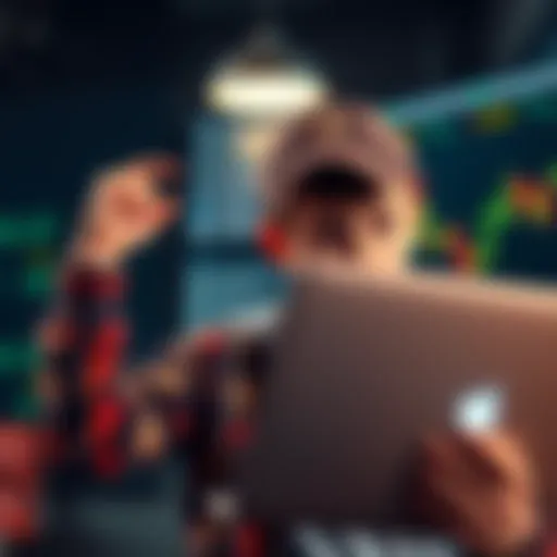 A 16-year-old boy looking worried while holding a laptop, contemplating financial decisions related to a $50k payout and his mother's benefits.