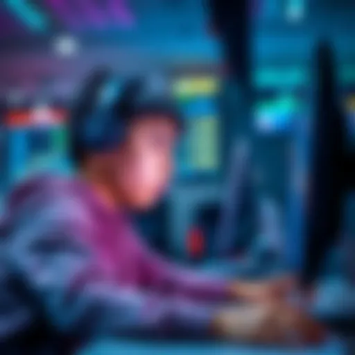 A 17-year-old is focused on a computer screen exploring options to buy Ethereum, showing a sense of urgency.