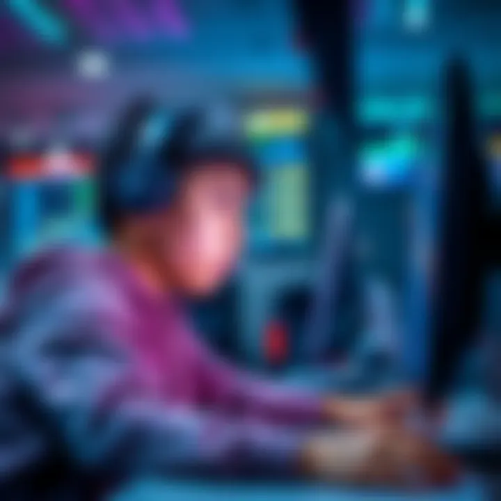 A 17-year-old is focused on a computer screen exploring options to buy Ethereum, showing a sense of urgency.