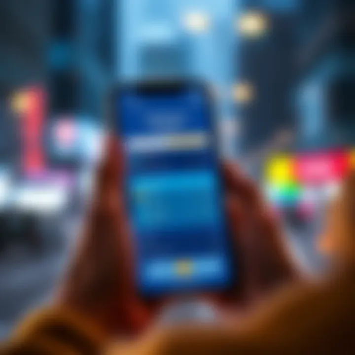A person using a smartphone showing a Telegram bot interface with real-time gas fee updates for cryptocurrencies.