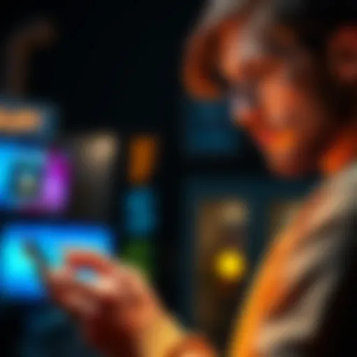 A person examining a Telegram offer on a smartphone with a questioning expression.