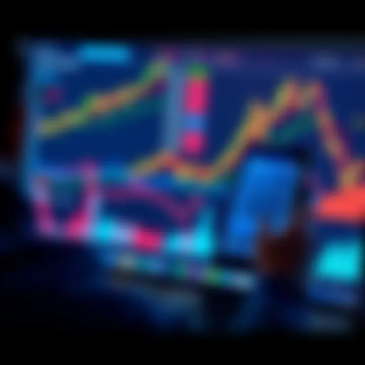 A person analyzing crypto charts and tokens for micro swaps, with graphs showing liquidity and slippage in the background.