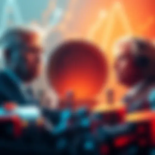 Visual representation of Tether's growth in US finance, showing corporate bonds and key government figures supporting it.