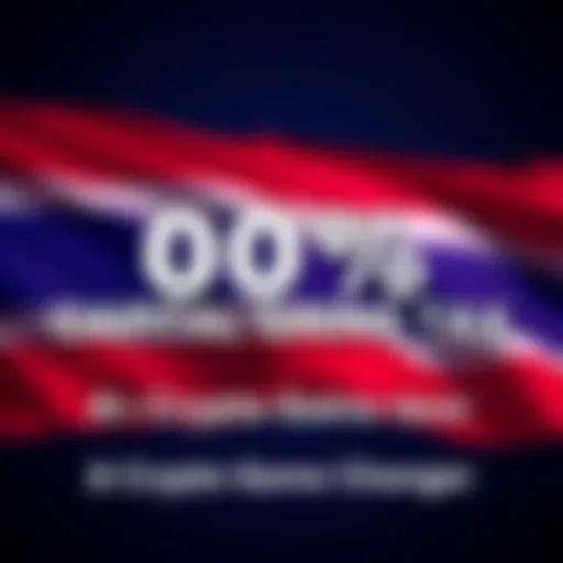 A graphic showing Thailand's flag with a bold text highlighting 0% capital gains tax on cryptocurrency, symbolizing a new era for crypto investment in the country.