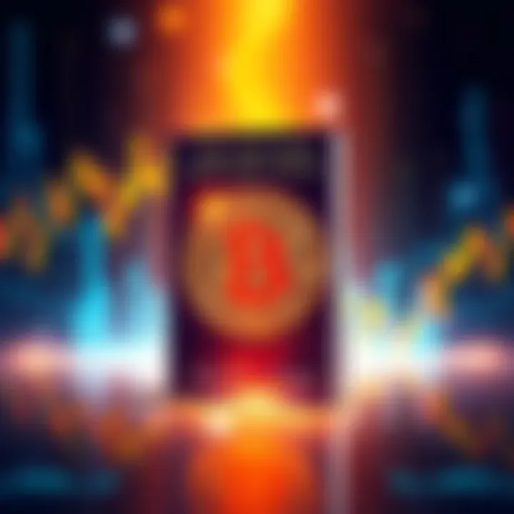 Cover illustration of 'The Second Bitcoin' showing a stylized Bitcoin symbol with a backdrop of digital graphs representing cryptocurrency valuation.