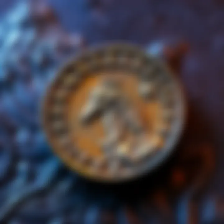 A close-up of a Tigrannes the Great tetradrachm coin showing a unique scar and detailed design