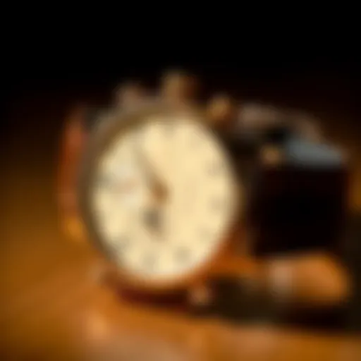 Timex 1990 Moon Phase watch with cream dial and brown leather strap
