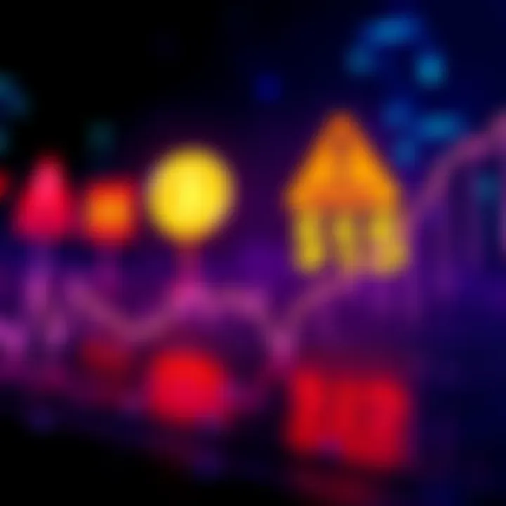 A downward trending graph showing a token's value dropping towards $15, with warning signs in the background