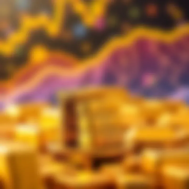 A visual of gold bars representing tokenized gold supply, highlighting the growth in digital assets.