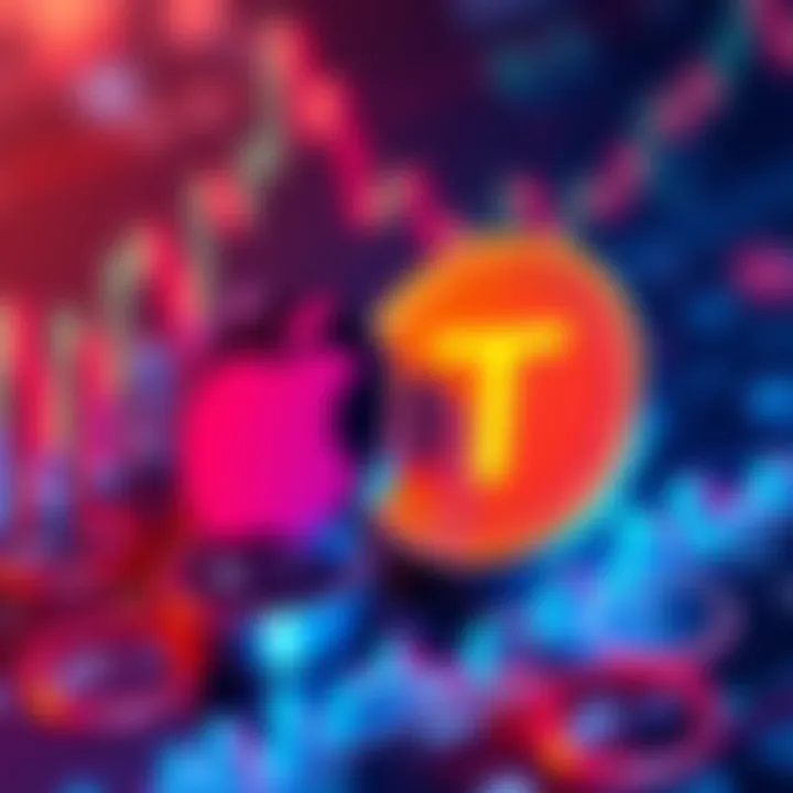 Visual representation of tokenized stocks including logos of Apple and Tesla, showing trading activity on Solana platform