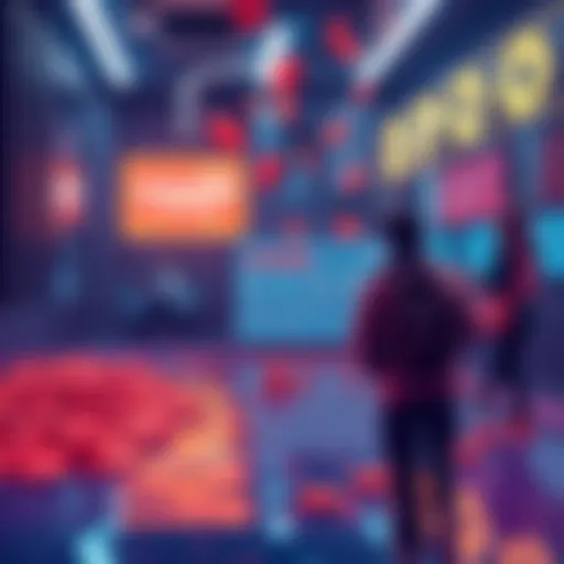 Visual representation of tokens being deposited into a Stader pool, showing people interacting with the platform for liquid staking derivatives.