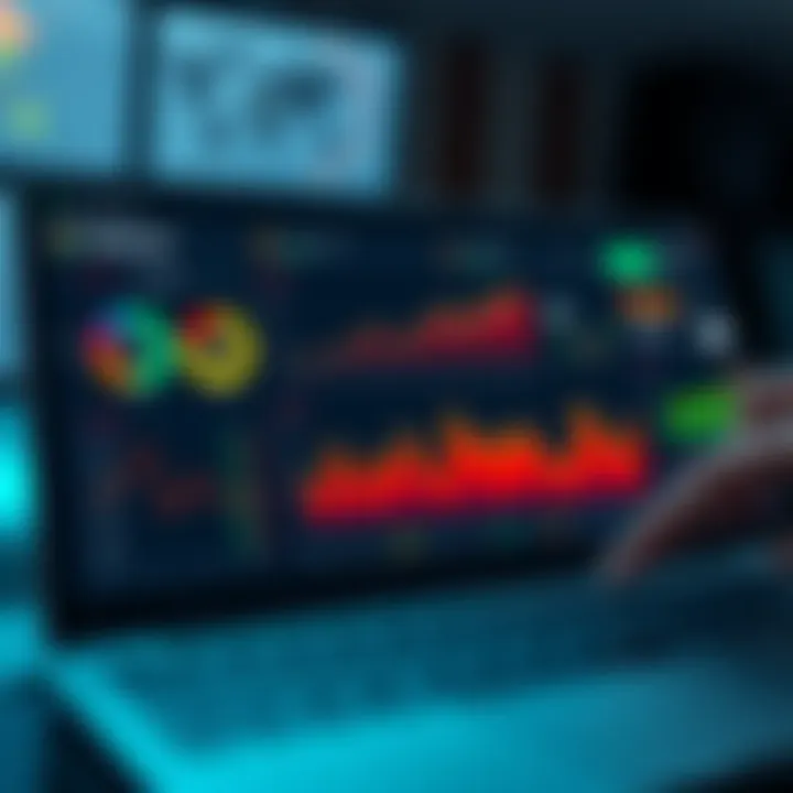 A digital dashboard displaying charts and statistics for tracking decentralized finance portfolios with various tools.