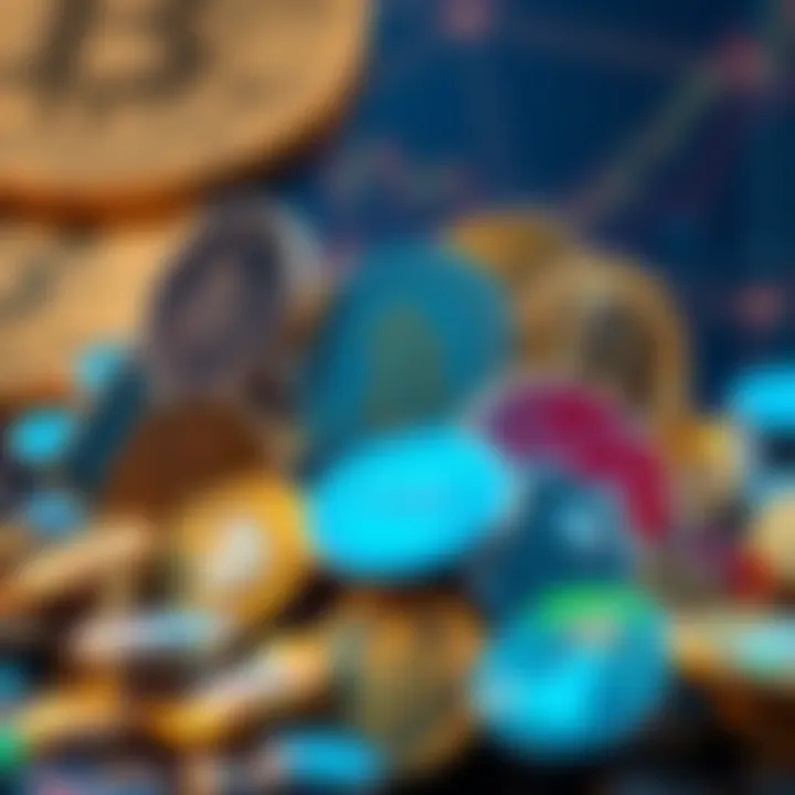 Top Altcoins for 2026 A graphic showing various popular altcoins with a Bitcoin background, representing diversification in cryptocurrency investment for 2026.