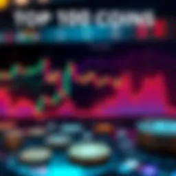 Graph showing the disappointing performance of the top 100 coins over the past 90 days with downward trends