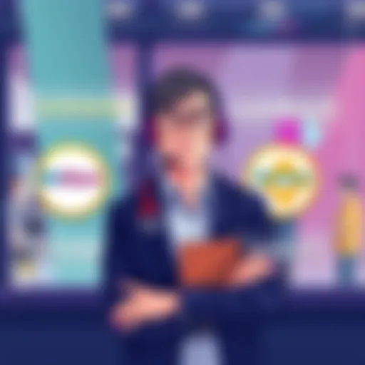 Illustration showing Kraken, BitMart, Coinbase, and Binance logos with a customer service representative