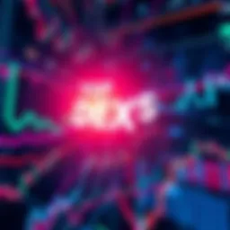 Overview of leading decentralized exchanges for stock trading with charts and graphs showing market activity