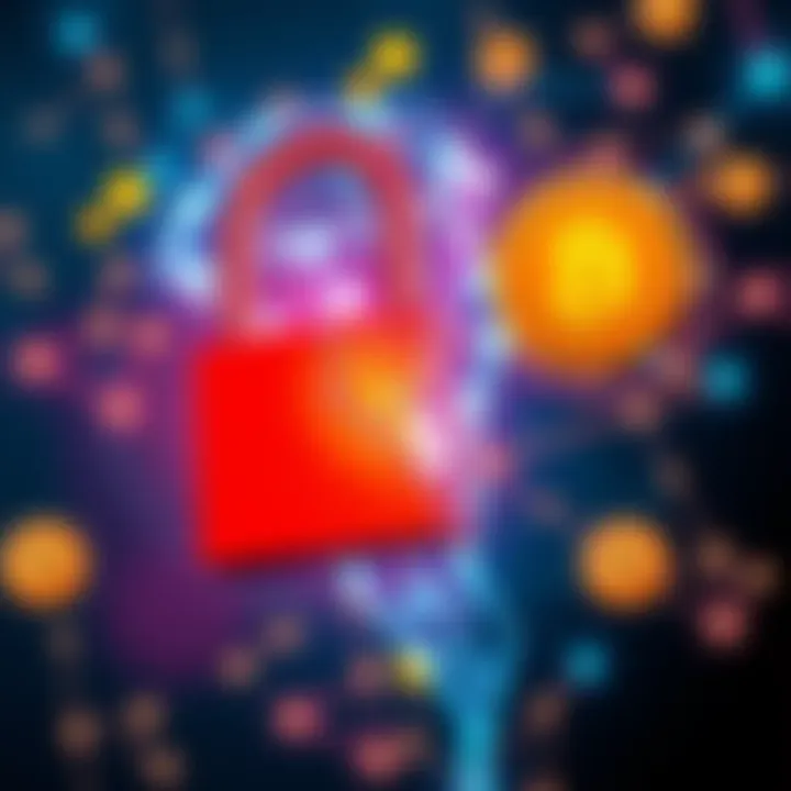 Visual representation of the link between Tornado Cash funds and a major crypto breach, featuring symbols of cryptocurrency and a broken lock indicating security issues.