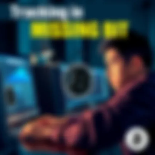 A person looking frustrated while searching for their lost Bitcoin wallet on a computer