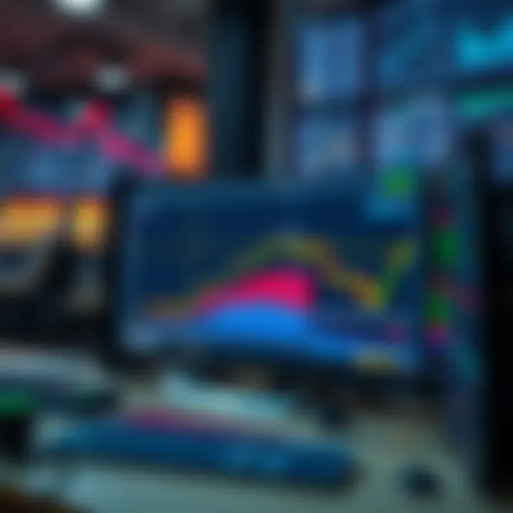 A computer screen showing real-time pending transactions on a blockchain interface, with graphs and data streams visible.