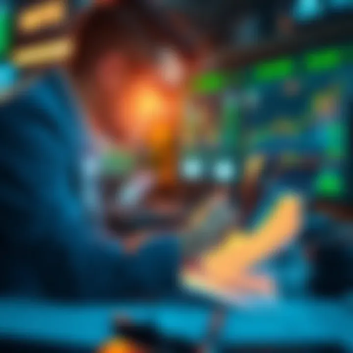 A trader analyzing notes on a desk, reflecting on previous market calls