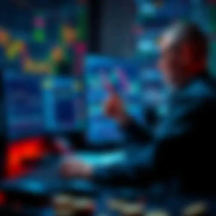 A trader reviewing charts and graphs while selling a large portion of their altcoin investments.