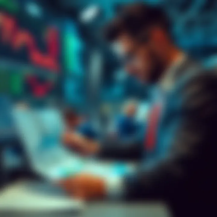 A trader reviewing charts and financial documents showing losses due to high fees with Revolut