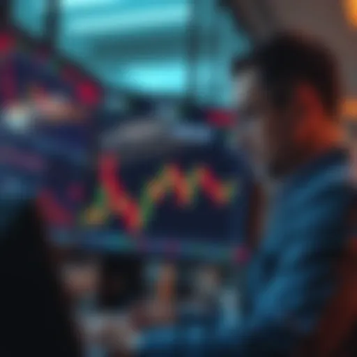 A trader looking at a S&P 500 trading chart, focusing on liquidity strategies and market patterns.