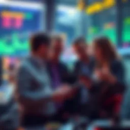 Group of traders reviewing various cryptocurrency exchange platforms while discussing security and asset protection strategies