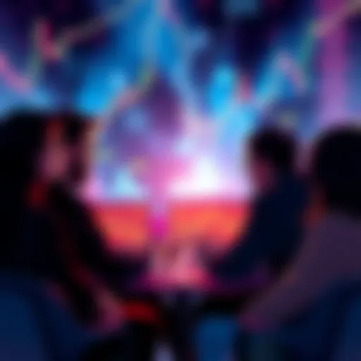 A group of people engaged in a discussion about trading strategies and daily events, with a focus on the Lightning Network.