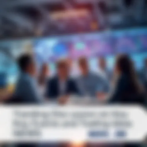 People engaging in a lively discussion about trading strategies and events