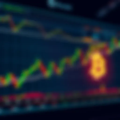 A chart showing repeated trades of 70 BTC on a trading platform, highlighting unusual trading behavior.