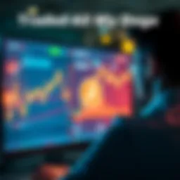 A person looking at cryptocurrency charts on a screen after selling Dogecoin for another asset.