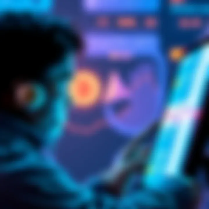 Person looking at a screen showing rewards for trading 1 USDT with bonus alerts