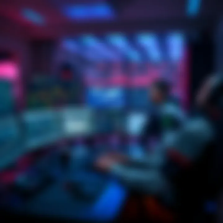 A trader optimizing their workspace for better trading on Solana and Base with multiple monitors and trading tools.