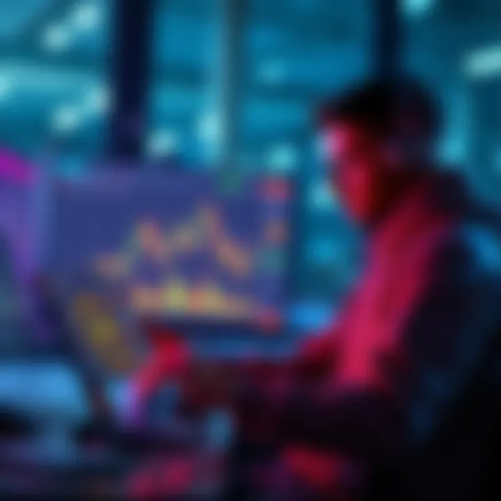 A user trading Solana effortlessly on Telegram using Rust Rocket with charts and rewards displayed on the screen.