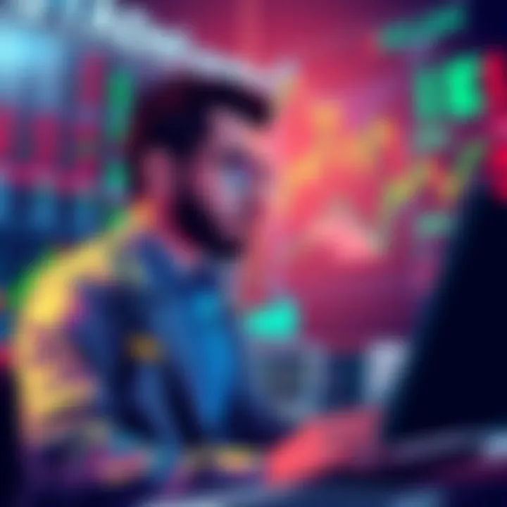 A trader analyzing stock charts with a focus on buy-only strategy and long-term investing