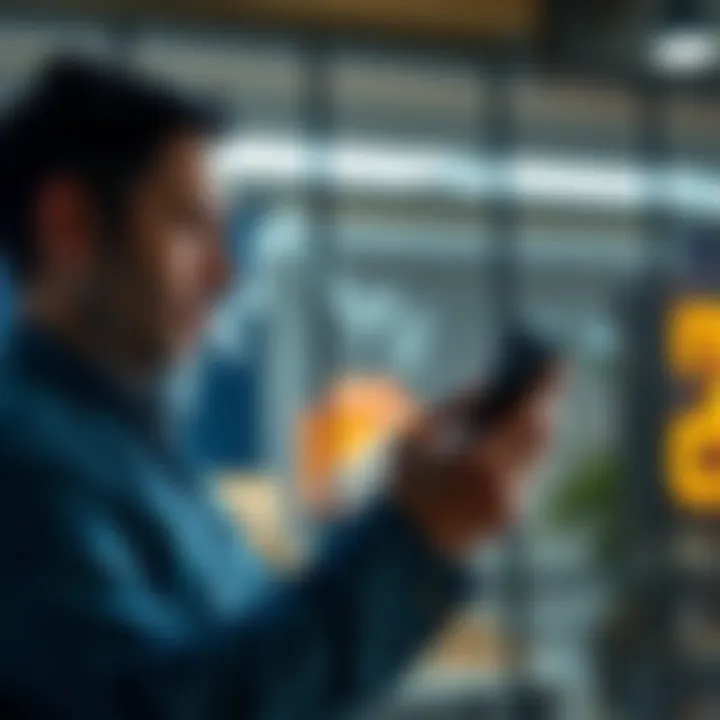 A worried seller checking their bank account for a missing $8,000 payment after a sale. The seller looks frustrated while holding their phone.