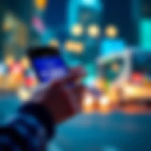 A person using a smartphone to transfer USDT from the Exodus wallet with a focus on reducing fees