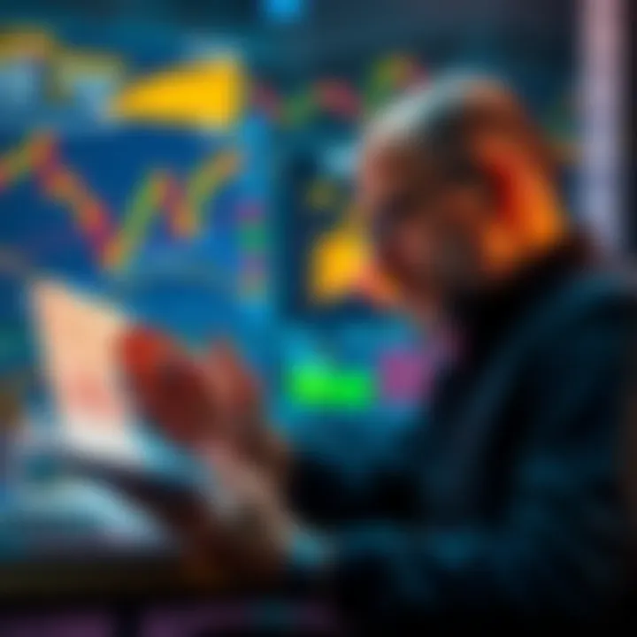 A person looking at cryptocurrency charts and financial documents, considering a large money transfer to Canada.