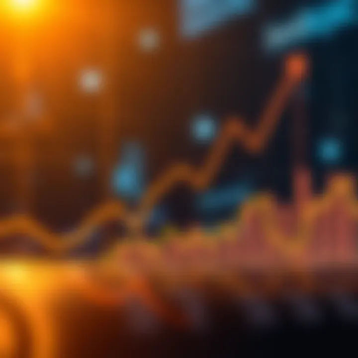 A graph with a downward trend line, indicating significant declines in various areas.