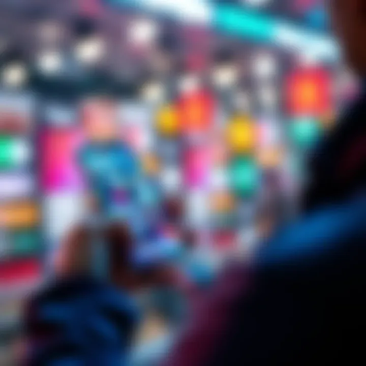 A person using a smartphone, showcasing popular apps in the App Store for 2025.