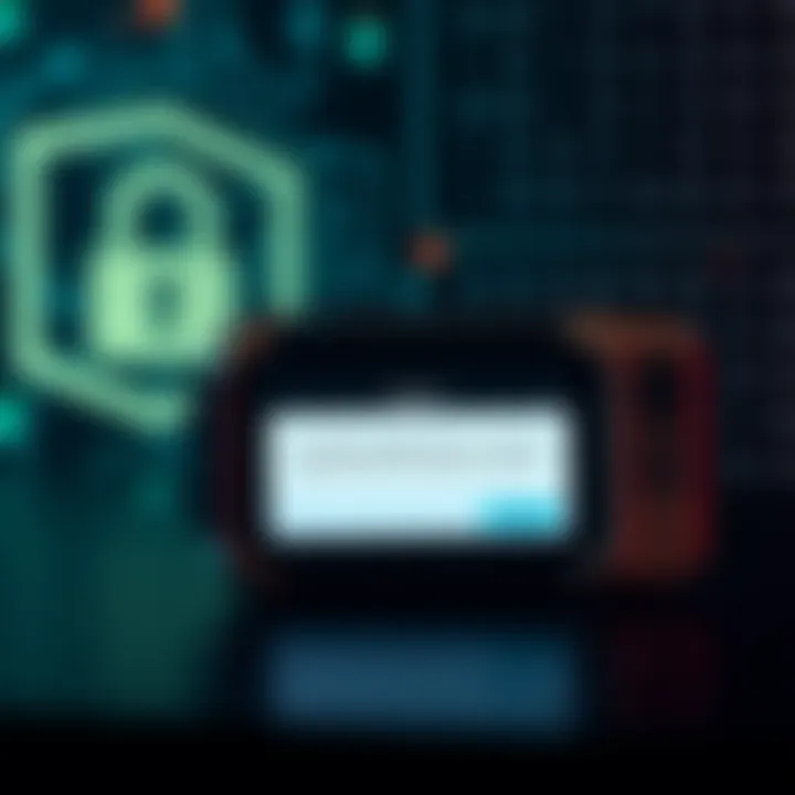 A Trezor 7 hardware wallet displaying a software update alert on its screen, set against a secured background.