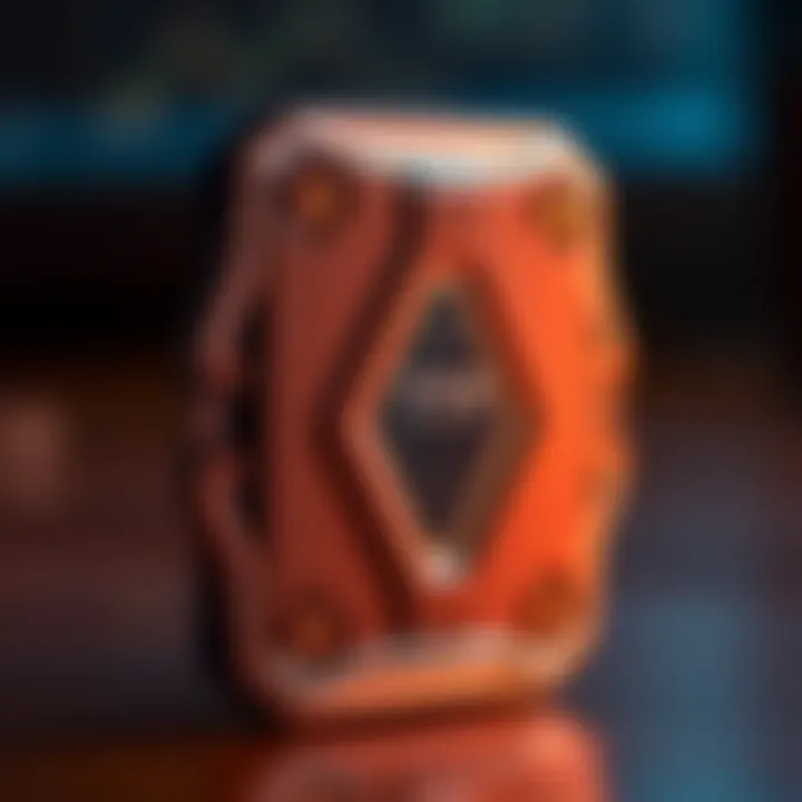 A close-up of the Trezor 7 hardware wallet showcasing its sleek design and premium materials.